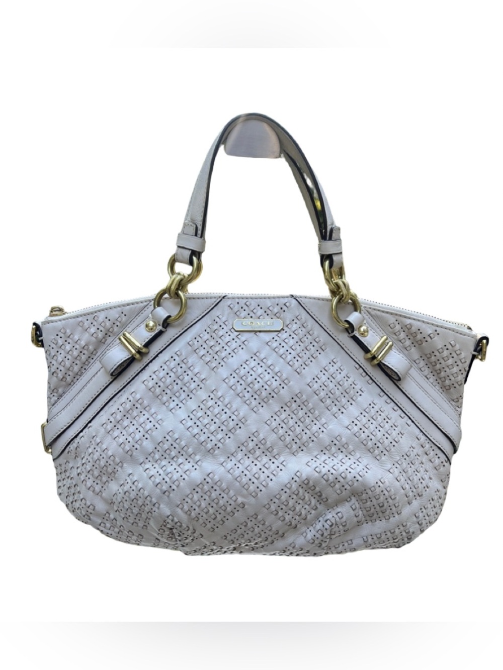 Coach 2012 Madison Woven Leather Sophia Satchel F22861